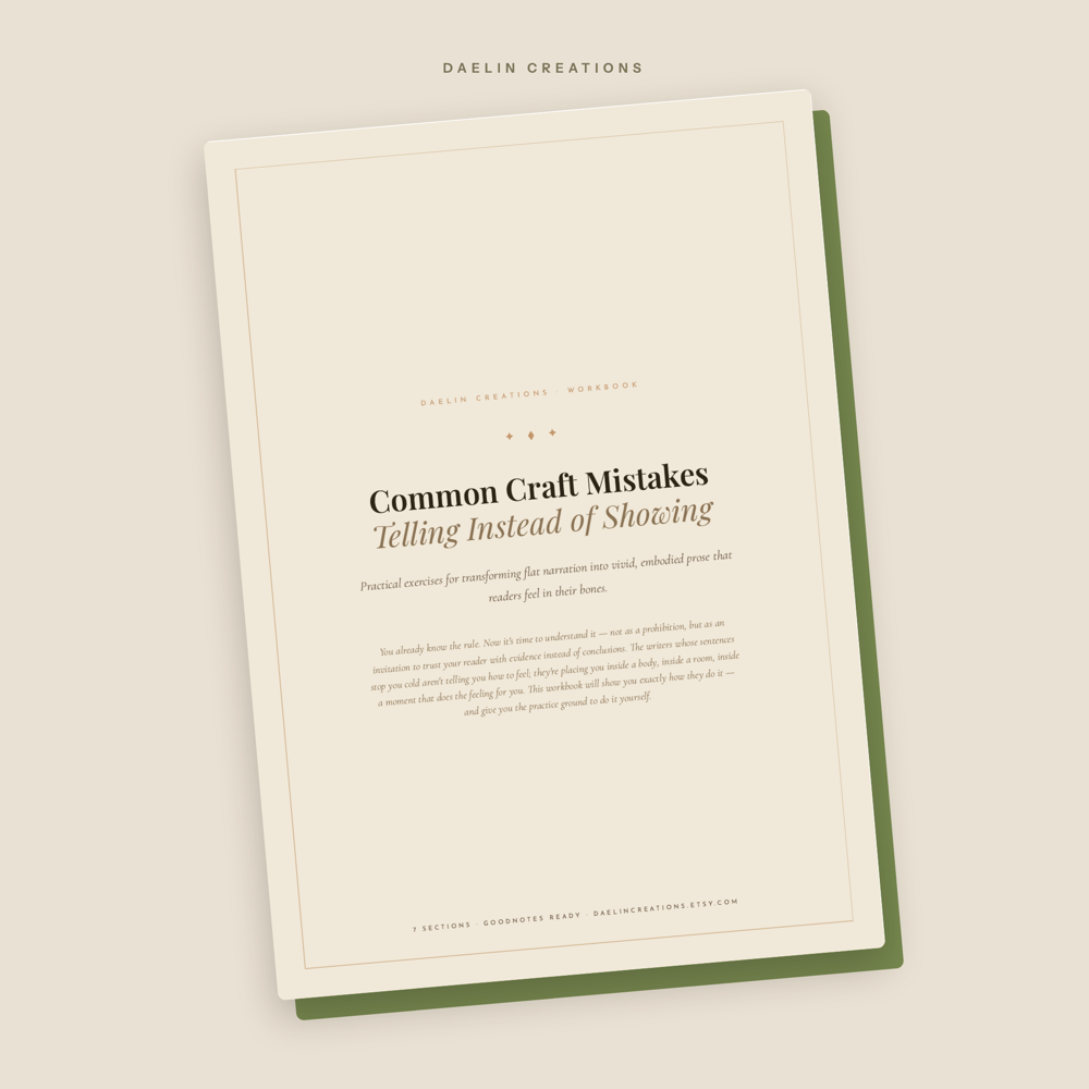 Show Don't Tell Fiction Writing Workbook — Craft Exercises for Writers — image 2