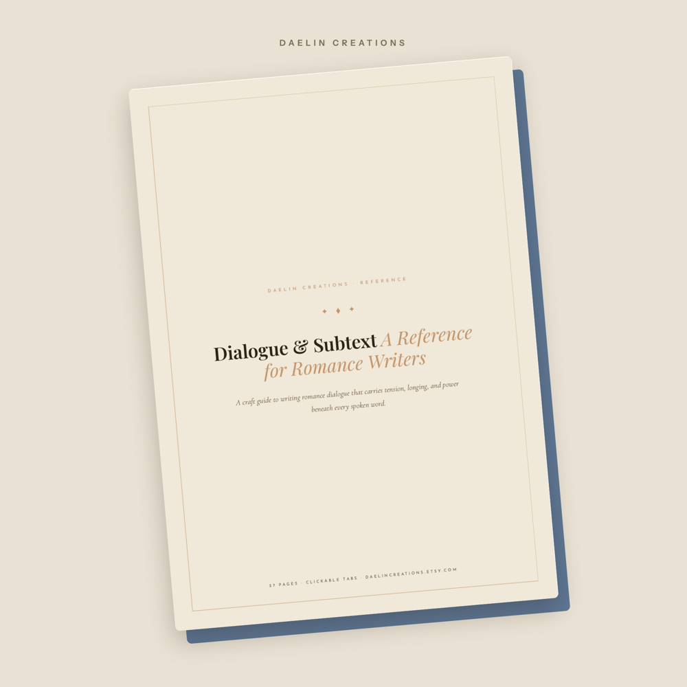 Dialogue & Subtext Reference Guide for Romance Writers — image 2