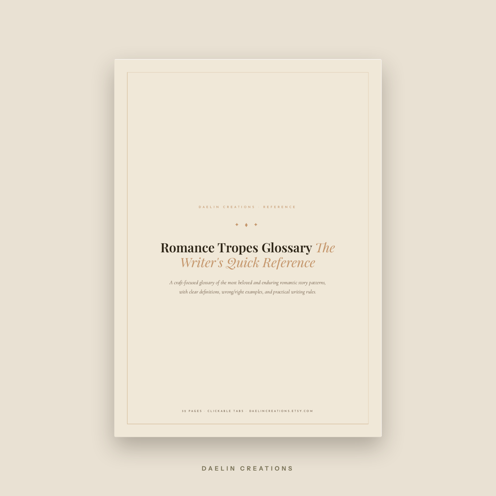 Romance Tropes Glossary — Writer's Quick Reference Guide