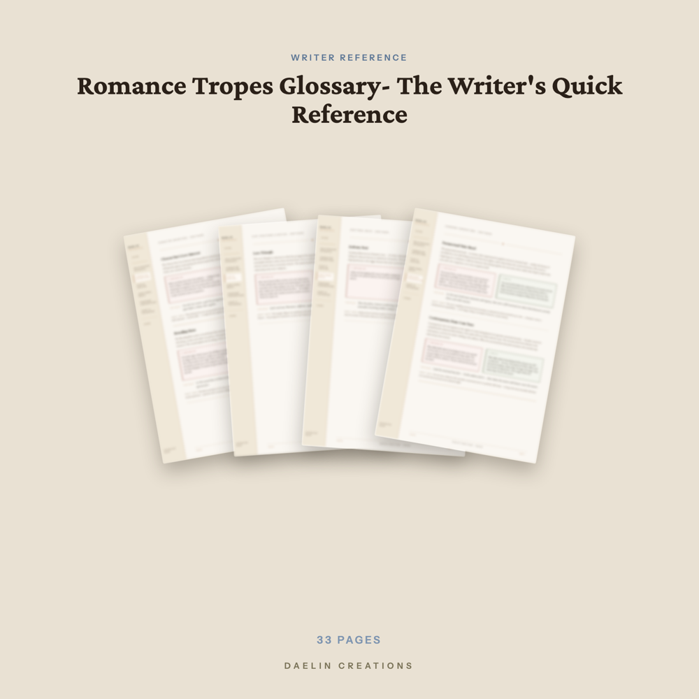 Romance Tropes Glossary — Writer's Quick Reference Guide — image 3