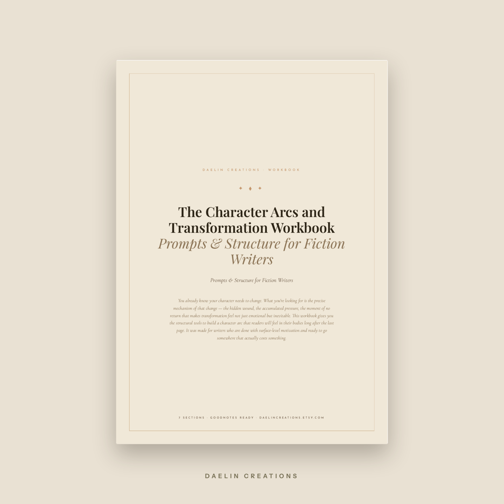 Character Arc Workbook for Fiction Writers — Transformation Prompts, Scene