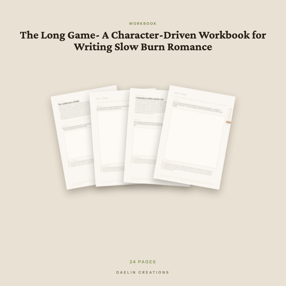 Slow Burn Romance Writing Workbook — Character-Driven Fiction Writing Prompts — image 3